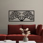 Wallity Horn Tree Escultura de Pared de Metal Negro